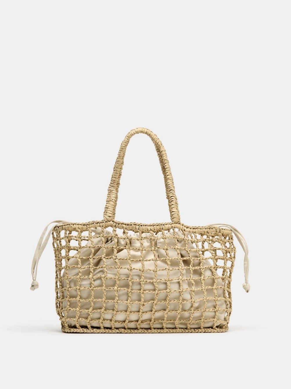 Zara Braided Straw Mini Tote Bag in Light Beige. Brand new! - Picture 5 of 5